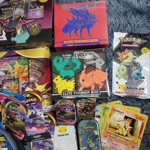 ^^HUGE^^ Pokemon TGC lot. All packs,tins,boxes,etc all unopened.